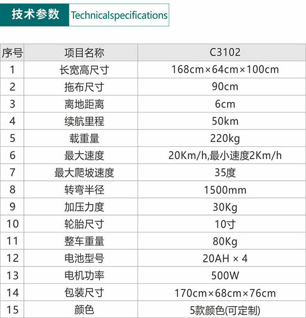 电动山南尘推车C3102